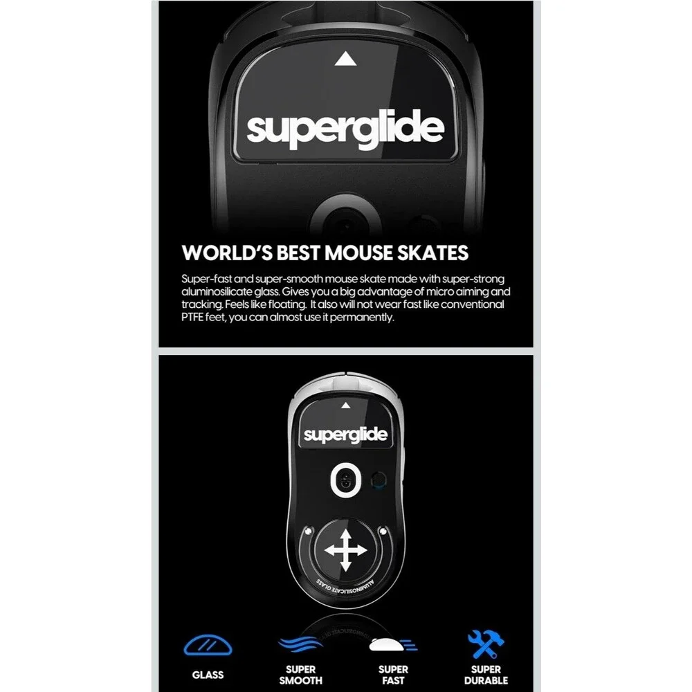 Superglide Glass Mouse Skates | Brand New
